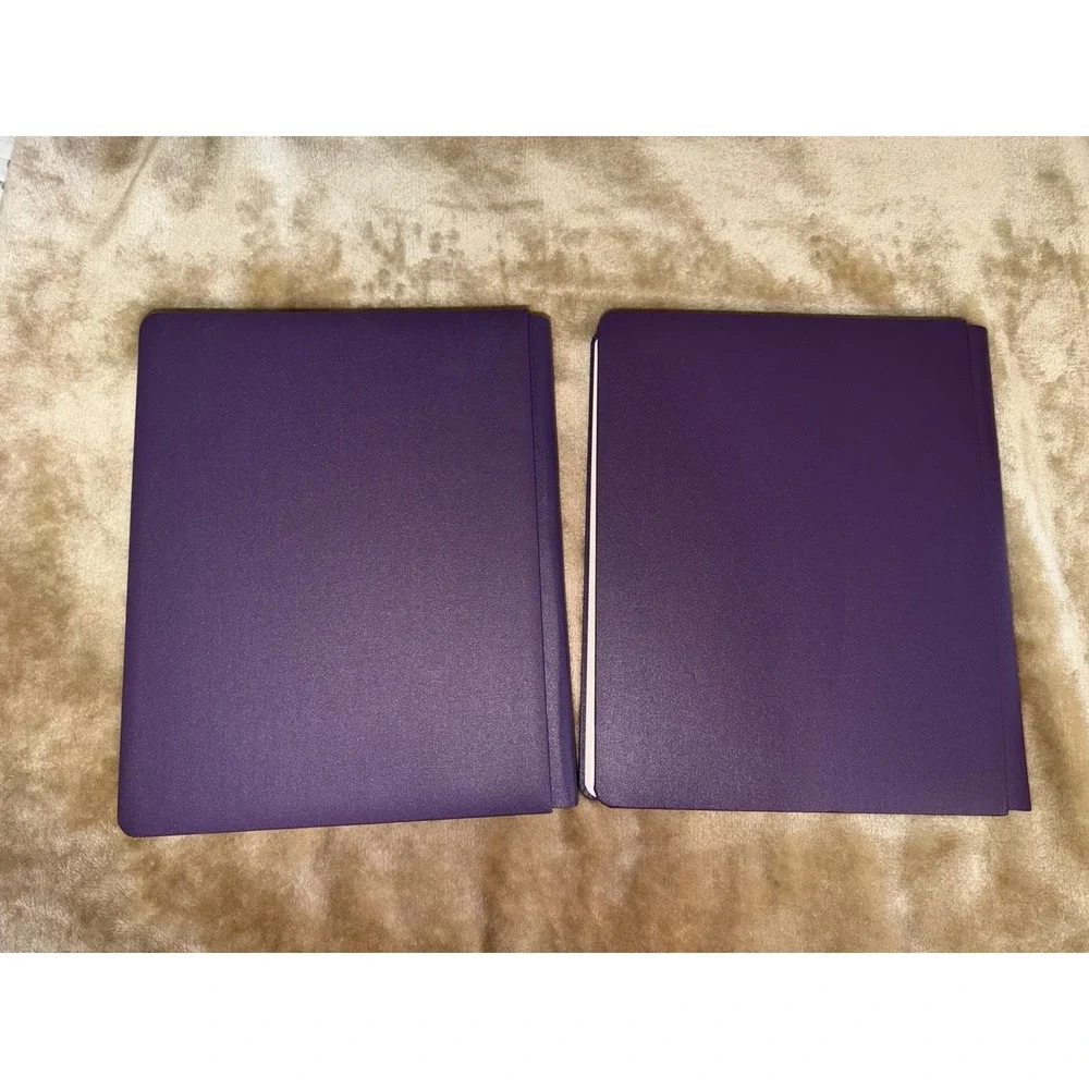 Creative Memories Lot 12x15 Eggplant Purple Album White Pages Protectors Sleeves